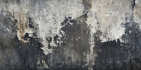 Fototapeta premium Texture background of a dark, grunge concrete wall featuring a rough and weathered appearance, perfect for creating an urban or industrial feel in design projects.