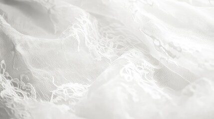 Obraz premium Delicate White Lace Fabric for Elegant Design