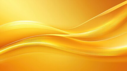 Bright Yellow Waves on Soft Gradient Background