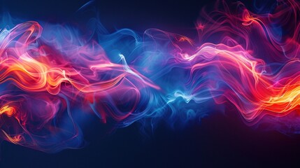 Fototapeta premium Enchanting Waves of Light: Exploring the Mystical Flow of Energy Through Nature's Colorful Essence