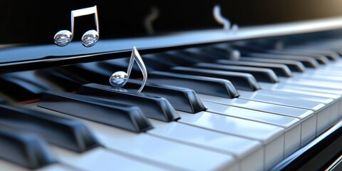 Piano Keyboard Close Up