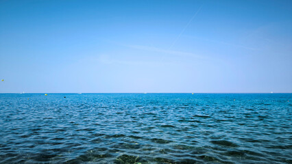 Obraz premium seascape by the Adriatic sea in Poreč on a cloudy day