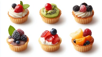 Charming Miniature Pies and Pastries Arranged in Display