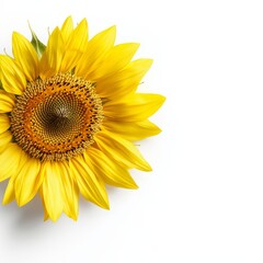 Fototapeta premium Close up of Bright Sunflower Head with Detailed Petals and Center