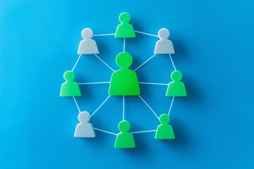 Organizational structure concept. Teamwork organization and business workflow process management for Information on hierarchical structure of departments in business	