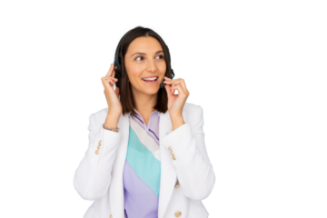 Customer service representative in action