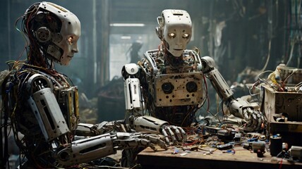 Fototapeta premium Intelligent Machines: Understanding Robot Functionality in Various Sectors