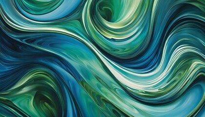 3D render of an abstract wavy sculpture with pearlescent car paint