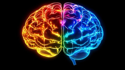 3D visualization of brain structure focusing on lobes and surgical hotspots, with a semi-transparent overlay with copy space for text