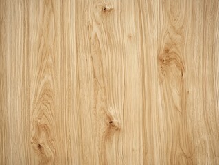 Fototapeta premium Full frame close up of a light oak wood surface with a clean natural grain pattern and minimal details