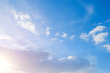 Morning sky background in pastel tones, dramatic morning sky , vast panoramic morning sky with soft pink clouds
