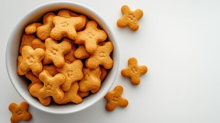 Fototapeta premium Delightful Gingerbread Cookies in White Bowl