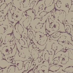 Fototapeta premium abstract, vector, monochrome, big flowers, all over textiles design, illustration digital image can be used for wrapping paper