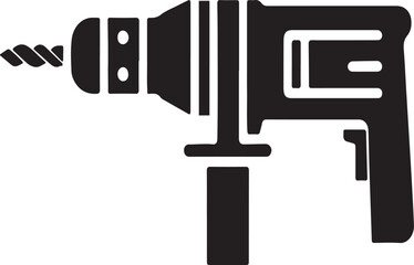 Drill silhouette vector