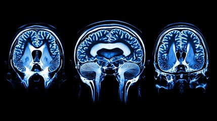 Emergency room doctors urgently reviewing brain scan to pinpoint a stroke location with copy space for text