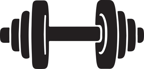 illustration of a dumbbell Silhouette 