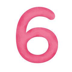 Watercolor Number