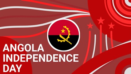 Angola Independence Day web banner design illustration 