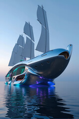 futuristic ship