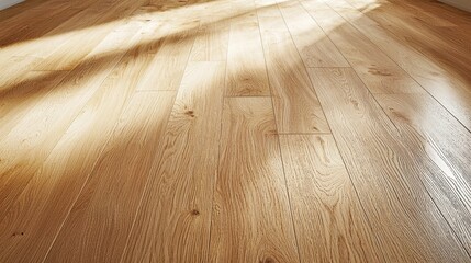 Stunning natural light oak wood flooring with beautiful grain and texture for elegant home interiors