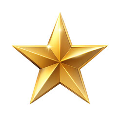 Obraz premium Shiny 3D Golden Star with Reflective Surface