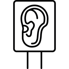 Ear Sign Board Icon