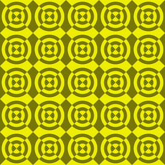 Green Abstract Circular Seamless Geometric Pattern Background