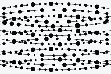 Abstract Dots and Lines Pattern seamless monochrome