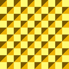 Yellow Abstract Square Geometric Seamless Pattern Background