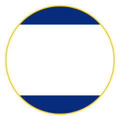 icon circle as the design style of the European Union, EU, Europe, blue yellow, symbol isolated, yellow border outline shape, blank template design