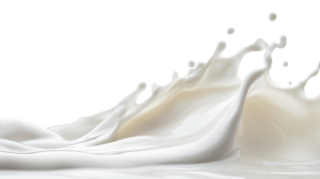 big milk waves and splashes, a healthy drink. milk waves on transparent background