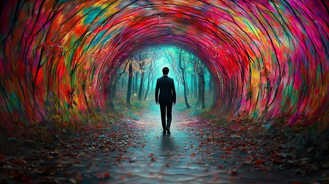 Person Stepping Through a Painting - Blurring Art and Reality
