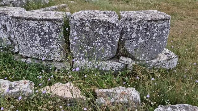 ruins of ancient Greek civilization at Epidaurus, Peloponnese, Greece

