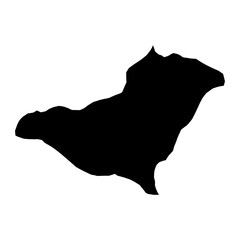 Konibodom District map, administrative division of Tajikistan. Vector illustration.