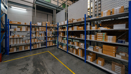 Logistics warehouse shelving system image