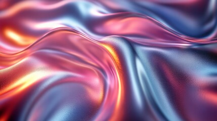 Obraz premium Abstract Swirling Liquid with Holographic Sheen