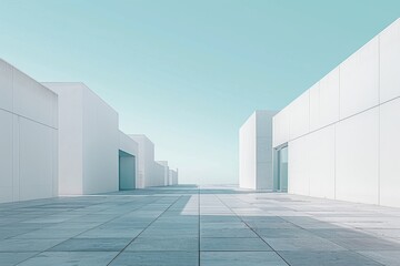 Fototapeta premium clean street with gentle natural light