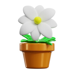 3d rendered of Daisy flower illustration