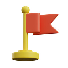 3d rendered illustration flag