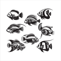 Fototapeta premium Fish silhouette