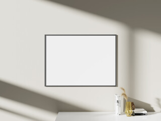 Frame Interior Canvas Wall Art Poster Room Mockup Template