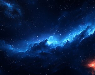 Obraz premium Cosmic Nebula: A Celestial Dance