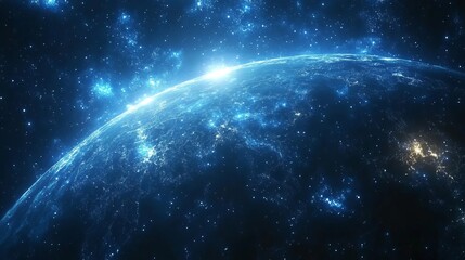 Fototapeta premium Earth's Glowing Network From Space