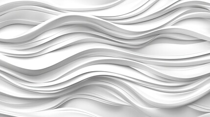 Elegant Flowing White Wave Pattern Abstract Design