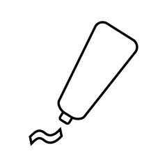 Cream tube icon on white background. Vector illustration.