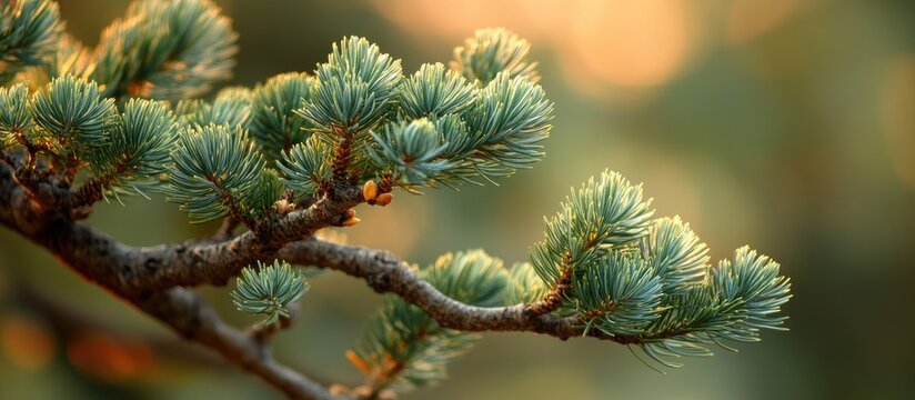 Young Densely Packed Branches Of Scots Pine Note Shallow Depth Of Field