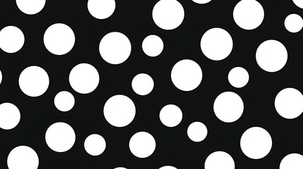 Simple polka dots pattern in black and white
