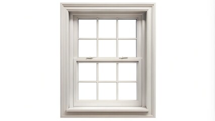 White double hung window isolated on white background
