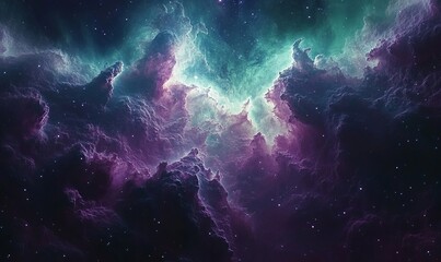 Cosmic Nebula: A Colorful Galaxy