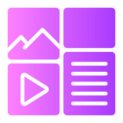 Fototapeta premium content management gradient icon